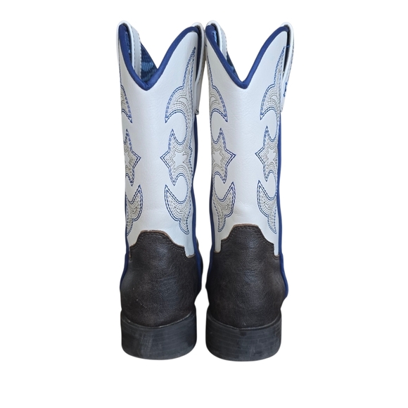Twisted X Kids White and Brown Cowboy Boots - Picture 5 of 8